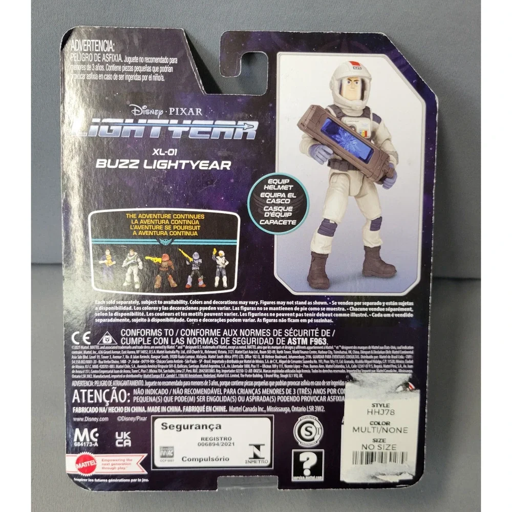 Disney Pixar Lightyear XL-01 Buzz Posable Figure Toy Mattel Ages 4+